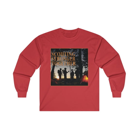 Scouting Stronger Together Boy Scout Ultra Cotton Long Sleeve Tee
