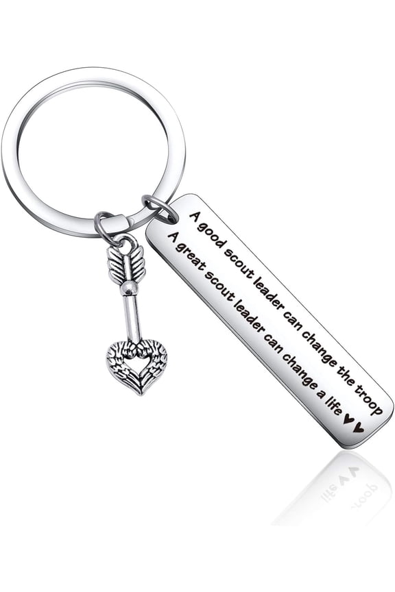 Scoutmaster Keychain A Great Scout Leader Can Change A Life Scout Leader Gift