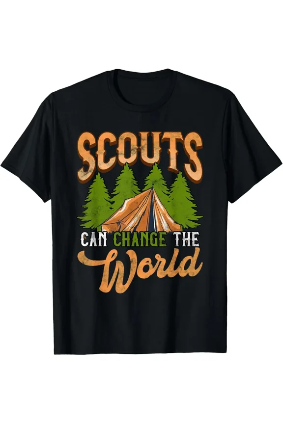 Scouts Can Change Scouts Camp Leader Hiking Outdoors Gift Unisex T-Shirt, up to Size 5XL