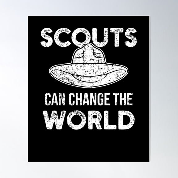 Scouts Can Change The World Scouting Poster Wall Art, Modern Wall Decor For Living Room Bedroom, 8x12 UNFRAMED