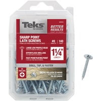 ITW BRANDS Teks #8 x 1-1/4-Inch Lathe Sharp-Point Screws, 140-Pack 21512