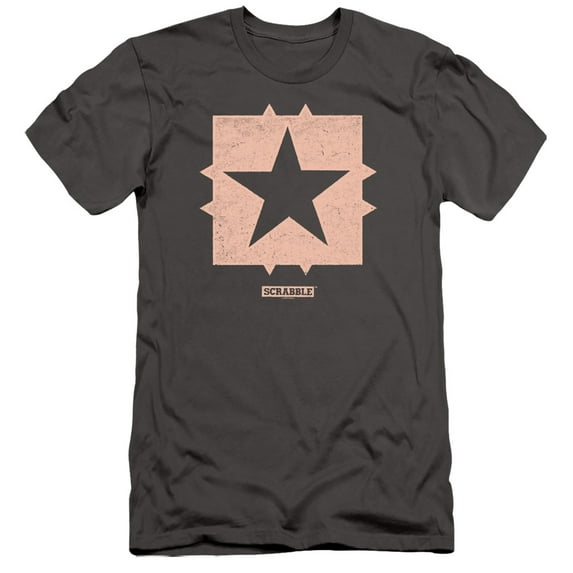 Scrabble Free Space S/S Adult 30/1 T-Shirt Charcoal
