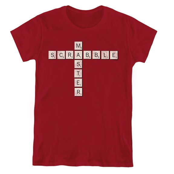 Scrabble Scrabble Master Women's T Shirt, Cardinal, Large