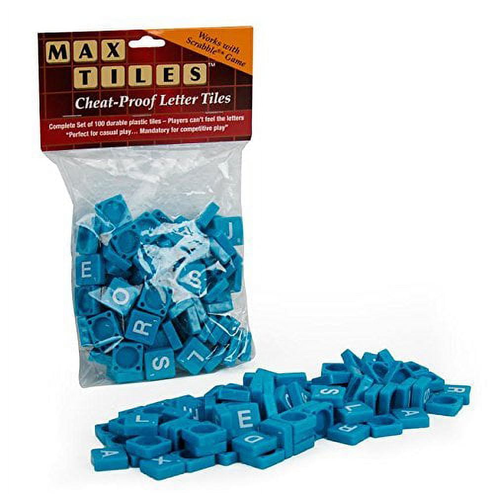 Scrabble Tiles 100pc Plastic Blue Tiles Perfect For Crafting and