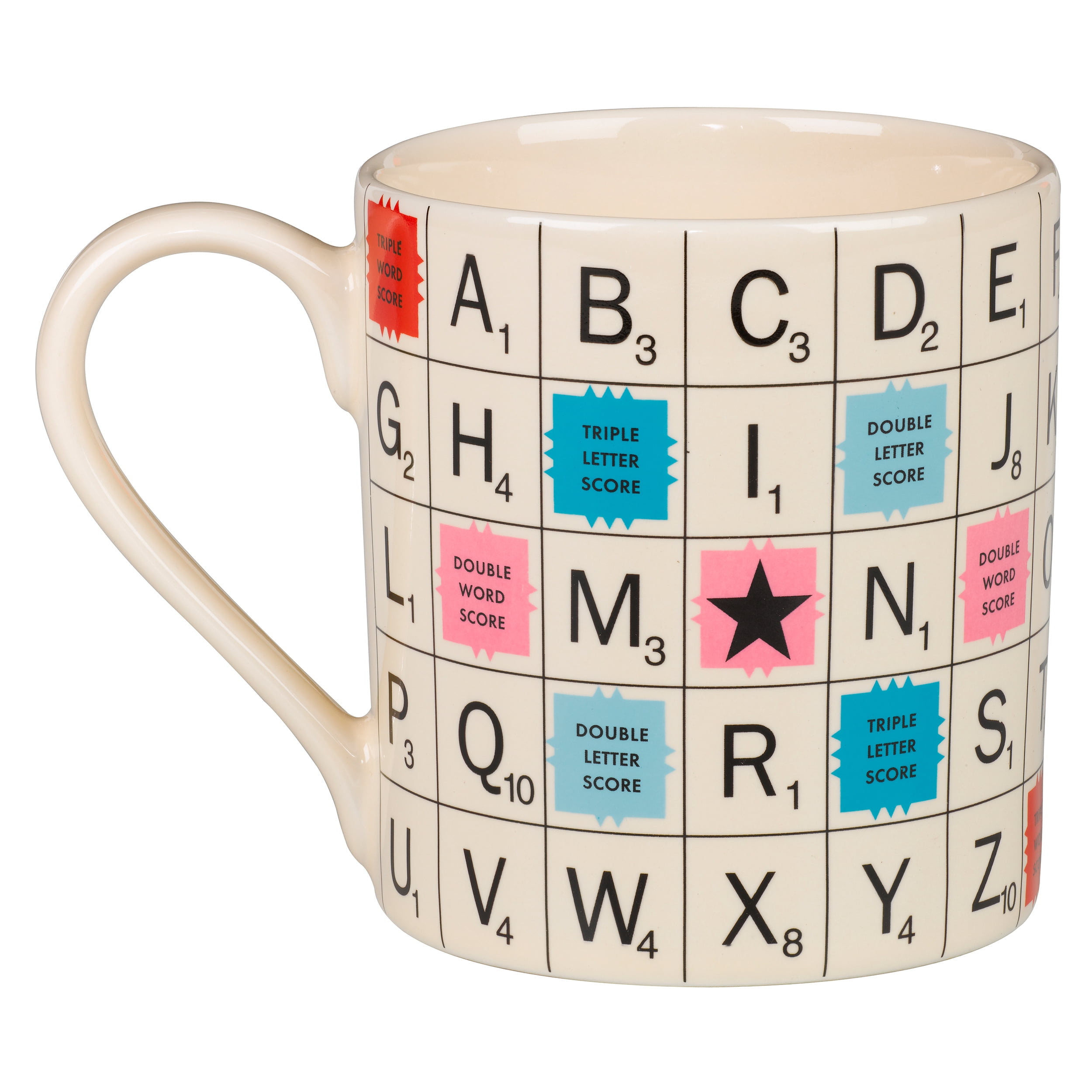 Scrabble Vintage Alphabet Tile Ceramic Coffee Mug