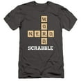 thumbnail image 1 of Scrabble Word Nerd S/S Adult 30/1 T-Shirt Charcoal, 1 of 1