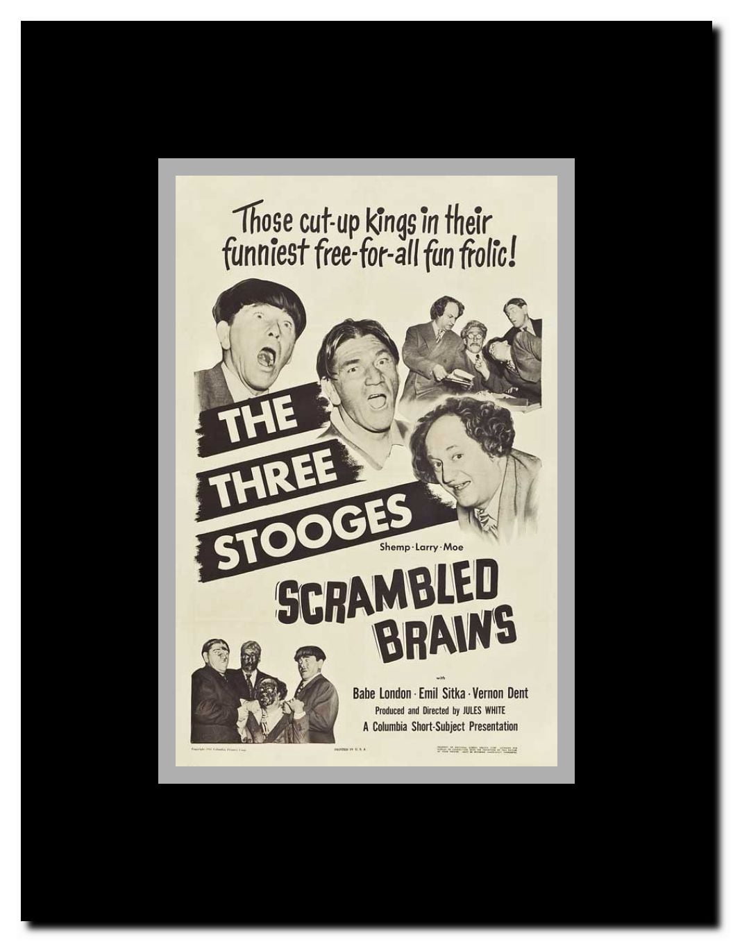 Scrambled Brains Framed Movie Poster