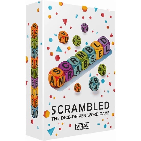 Scrambled Dice Word Game for 1-5 Players Brain Exercise Party Game Ages 8+ Perfect for Parties and Family Game Nights