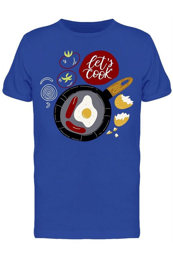 Scrambled Eggs Lets Cook T-Shirt Men -Image by Shutterstock, Male Medium
