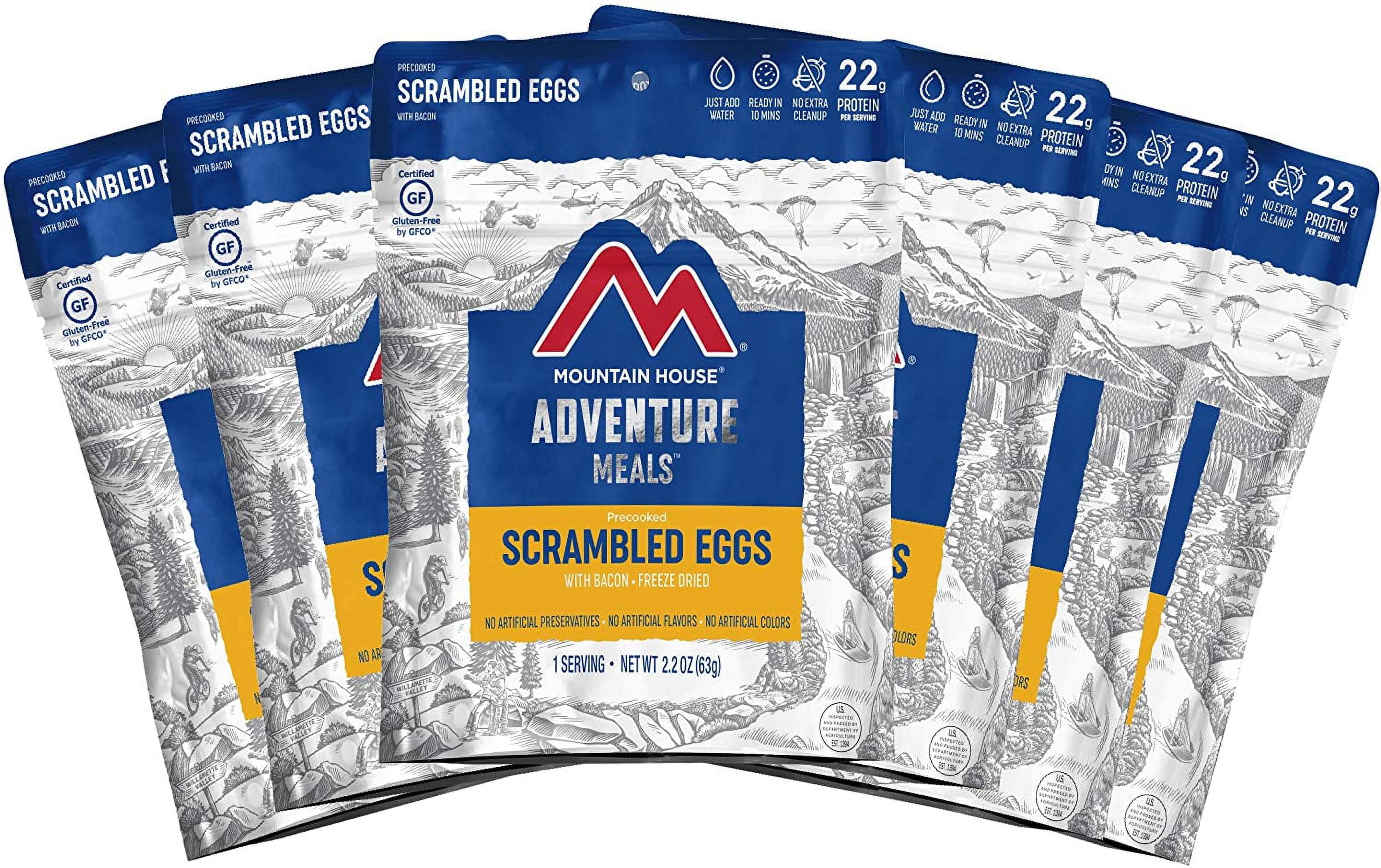 Scrambled Eggs with Bacon Freeze Dried Backpacking & Camping Food 6