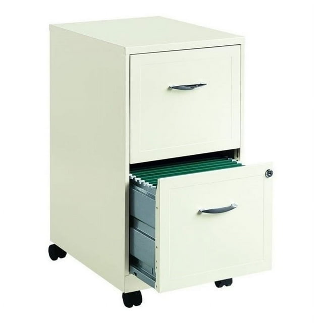 Scranton 2 Drawer Steel Mobile File in Pure White