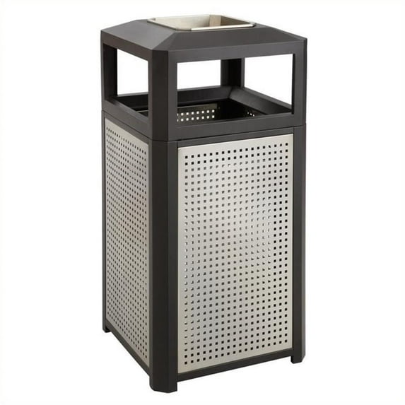 Scranton & Co 15 Gallon Steel Ash Waste Receptacle