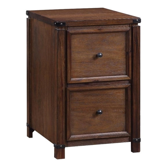 Scranton & Co 2-Drawer File Cabinet in Brushed Walnut Finish