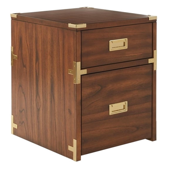 Scranton & Co 2-Drawer File Cabinet in Toasted Wheat - Campaign Style