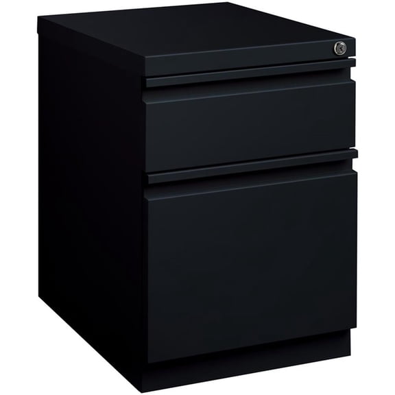Scranton &amp; Co Metal Black Filing Cabinet Rectangular Hidden Casters 21.75" Assembled