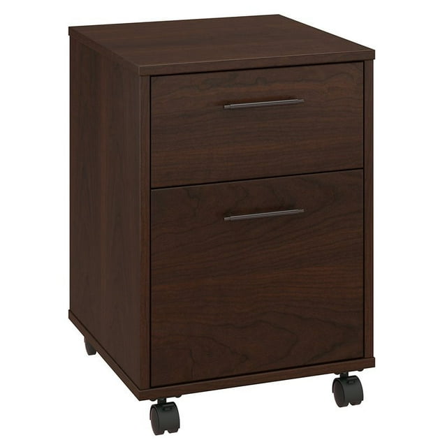 Scranton & Co 2-Drawer Wood Mobile File Cabinet in Bing Cherry