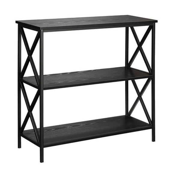 Scranton & Co 2 Shelf Bookcase in Black