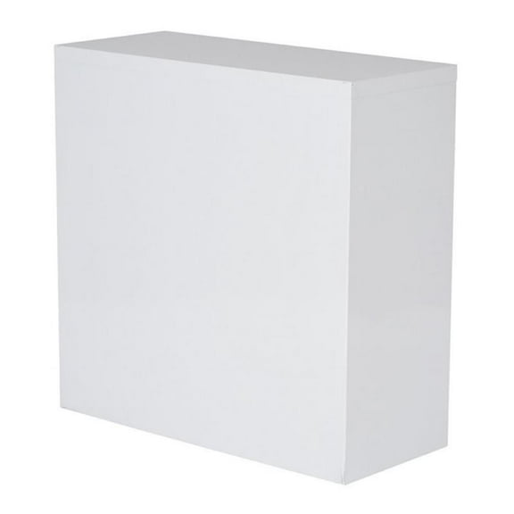 Scranton & Co 2 Shelf Metal Bookcase in White