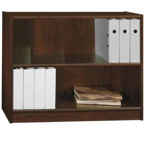 Scranton & Co 2 Shelf Wood Bookcase in Vogue Cherry