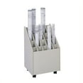 thumbnail image 1 of Scranton & Co 20 Compartment Mobile Roll Files Organizer in Putty, 1 of 1