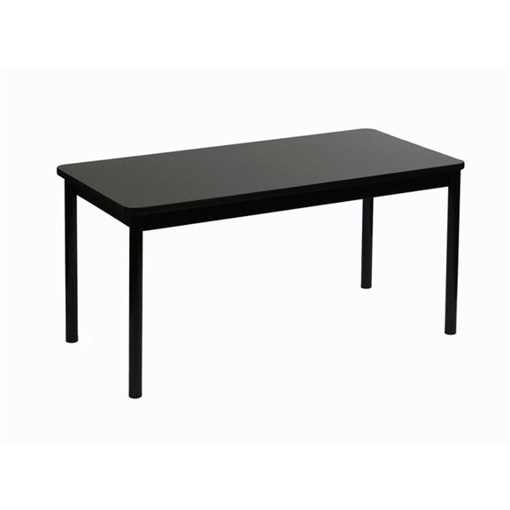 Scranton & Co 24"W x 48"D High Pressure Library Table in Black Granite