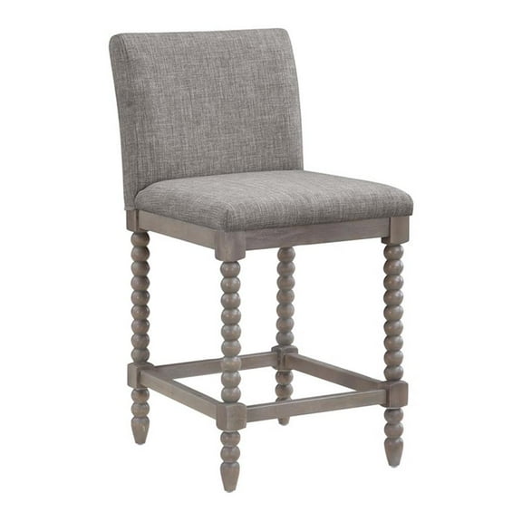 Scranton & Co 26" Spindle Counter Stool Gray Frame Dove Gray