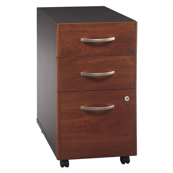 Scranton & Co 3Drawer Mobile Pedestal in Hansen Cherry