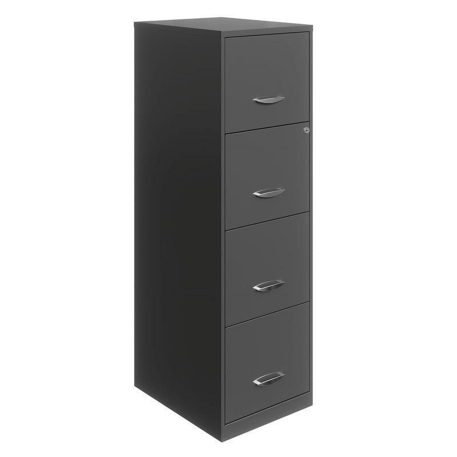 Scranton & Co 4Drawer Modern Metal File in Charcoal