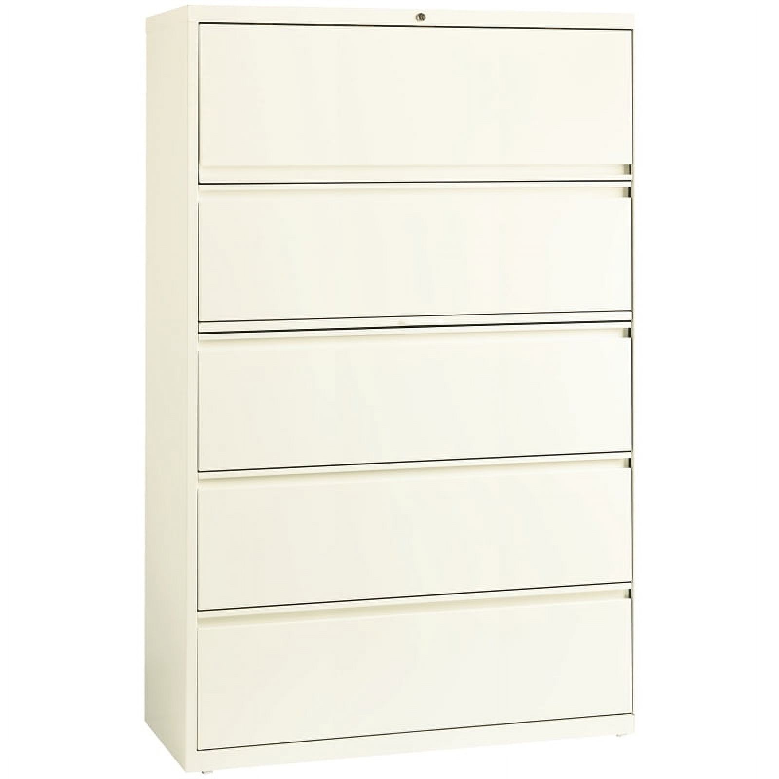Scranton & Co 42" 5-Drawer Contemporary Metal Lateral File Cabinet in Off White - image 1 of 5