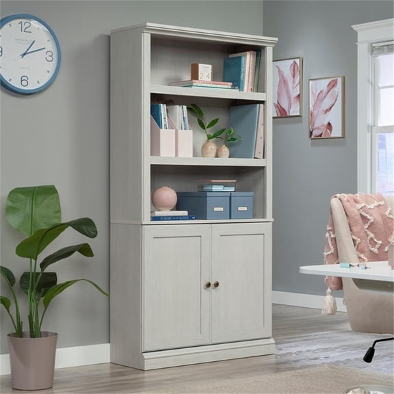 Scranton & Co 5-Shelf Library Bookcase in Glacier Oak Finish