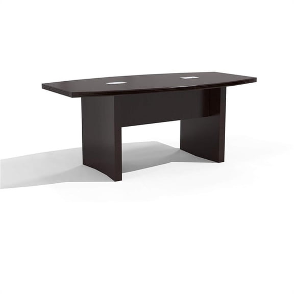Scranton & Co 6' Boat Shaped Conference Table in Mocha Laminate