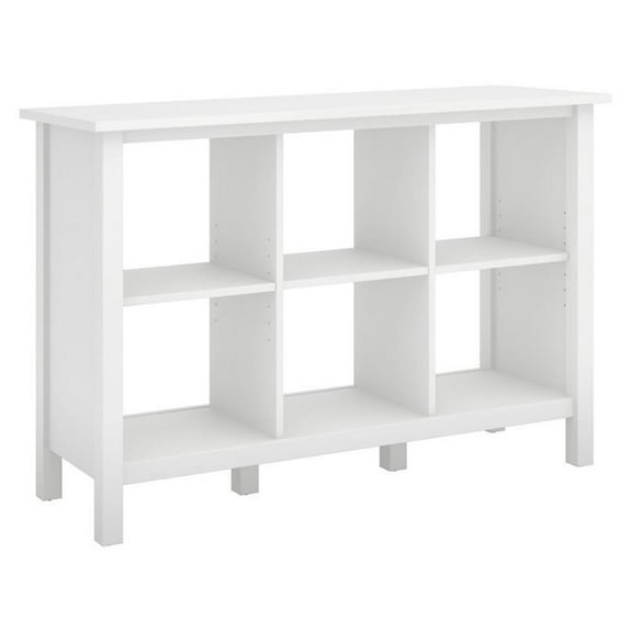 Scranton & Co 6 Cube and 3-Shelf Wood Storage Bookcase in White