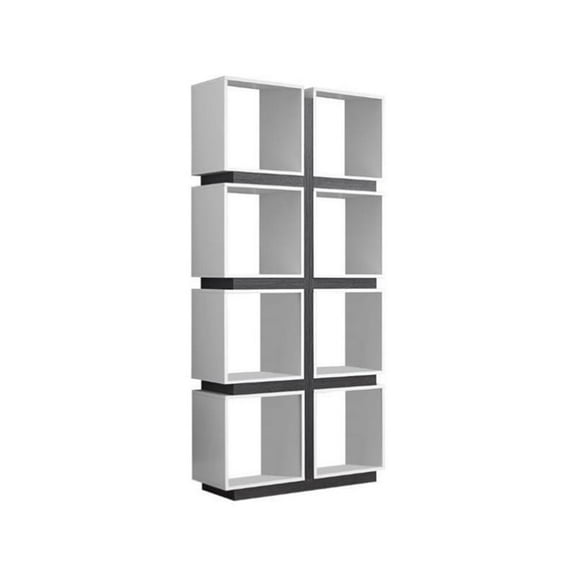 Scranton & Co 71" Bookcase in White and Gray