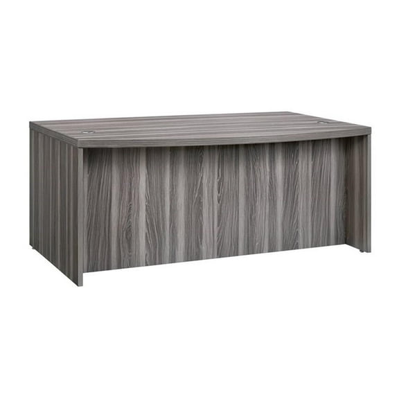 Scranton & Co 72" Bow Front Desk in Gray Steel