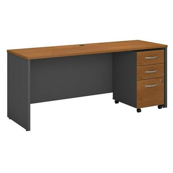 Scranton & Co 72" Credenza Desk with Pedestal