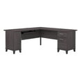 thumbnail image 1 of Scranton & Co 72" Transitional Engineered Wood L-Shape Desk with Storage in Gray, 1 of 7