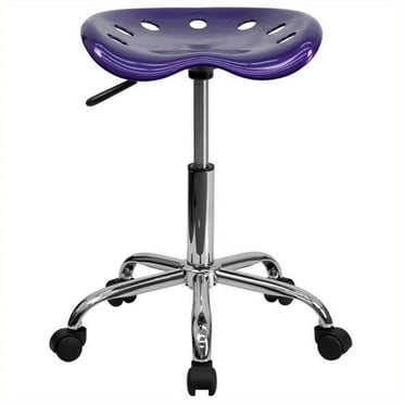 Scranton & Co Adjustable Bar Stool wth Chrome Base in Violet