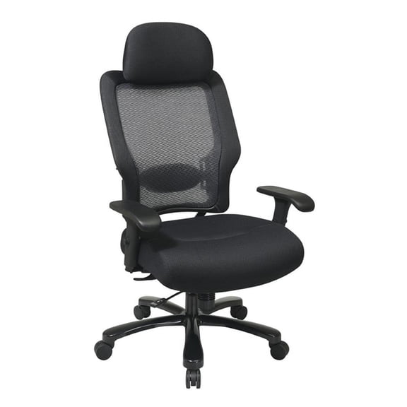 Scranton & Co Big and Tall Mesh Chair with Adjustable Headrest