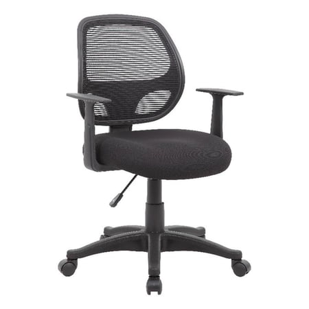 Scranton & Co Commercial Grade Mesh Task Chair with T-Arms in Black