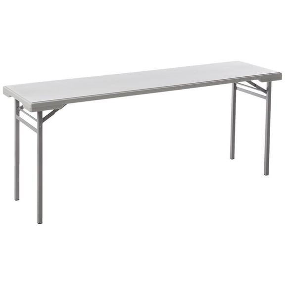Scranton & Co Contemporary 70" Resin Folding Training Table in Gray