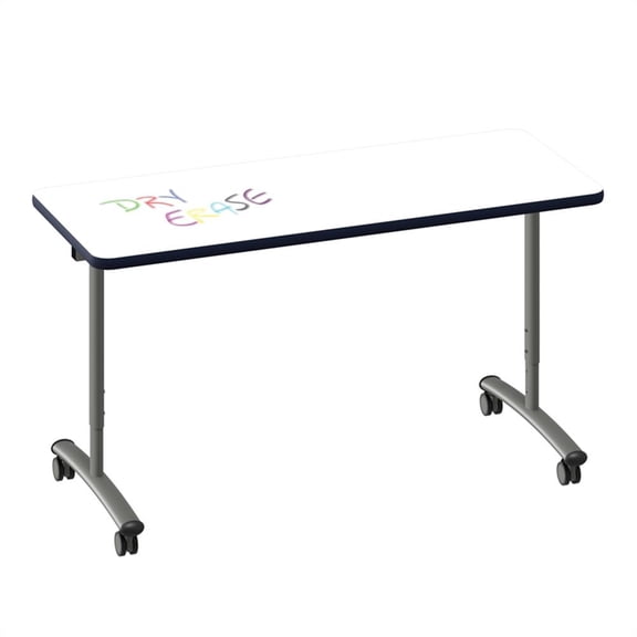 Scranton & Co Dry Erase Markerboard Table in White Laminate
