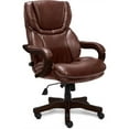 thumbnail image 1 of Scranton & Co Executive Office Chair in Brown Bonded Leather, 1 of 16