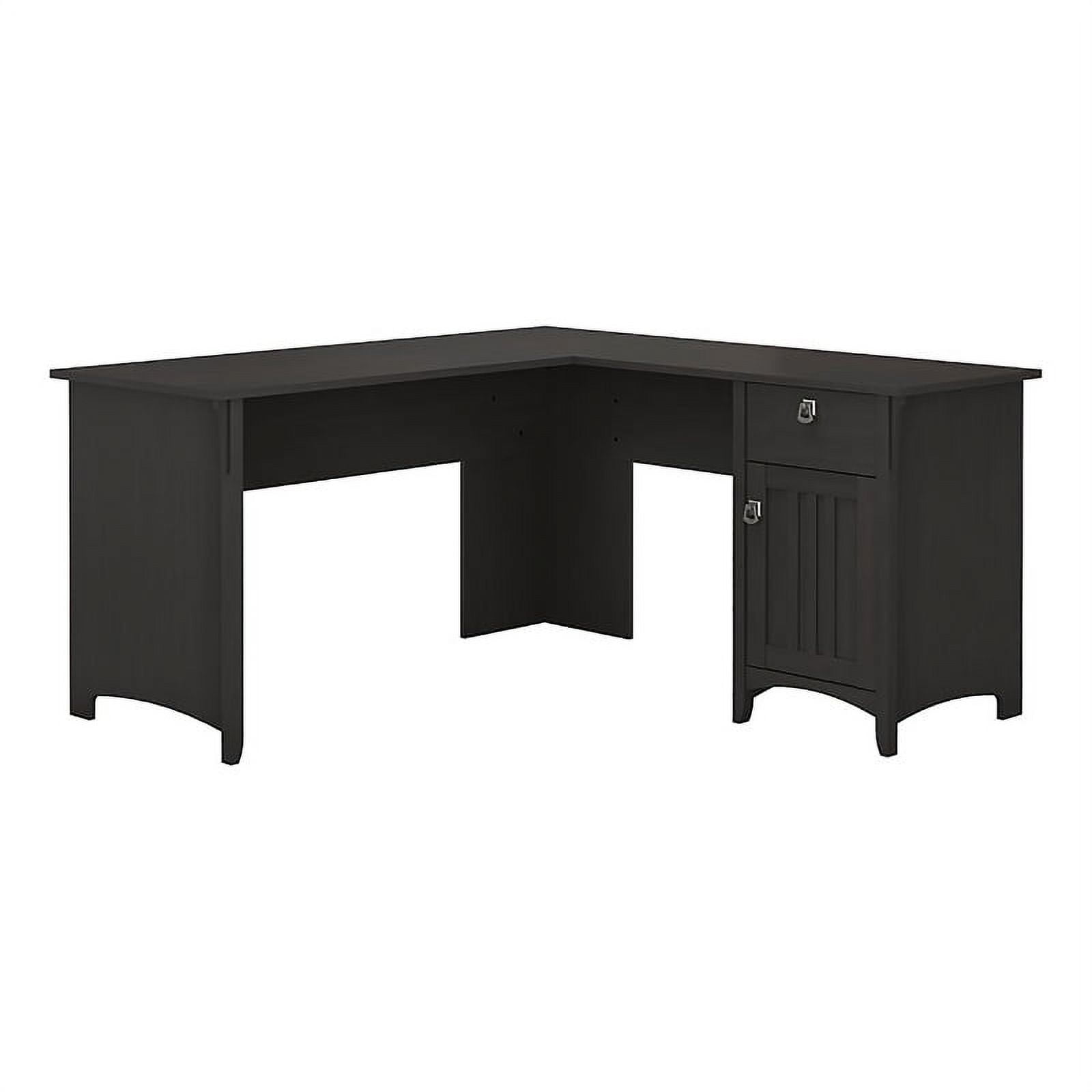 Scranton & Co Farmhouse Engineered Wood L Shaped Desk with Storage in