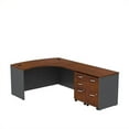 thumbnail image 1 of Scranton & Co Furniture 60W Bow Front L Desk with Drawers in Cherry, 1 of 1
