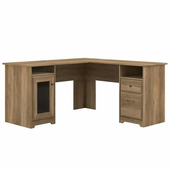Scranton & Co Furniture Cabot 60W L Shaped Computer Desk in Reclaimed Pine