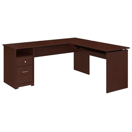 Scranton & Co Furniture Cabot 72W 3 Position L Shaped Sit Stand Desk in Cherry