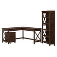 thumbnail image 1 of Scranton & Co Furniture Key West 60W L Shaped Desk w/ Mobile Cabinet & Bookcase, 1 of 7