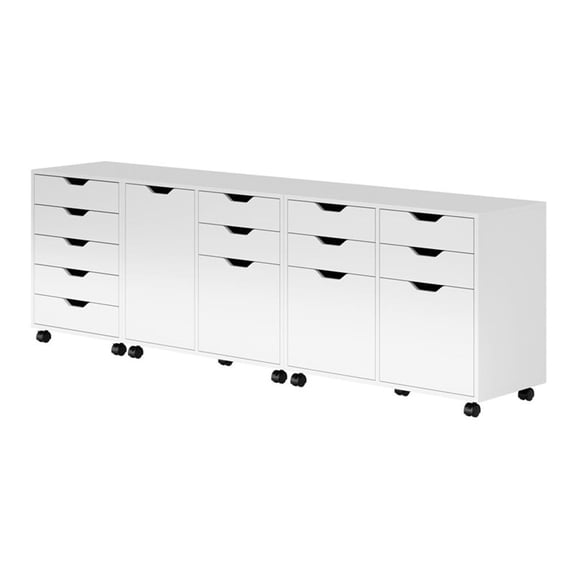 Scranton & Co Halifax White 3-Piece Cabinet Set with Filing Drawer