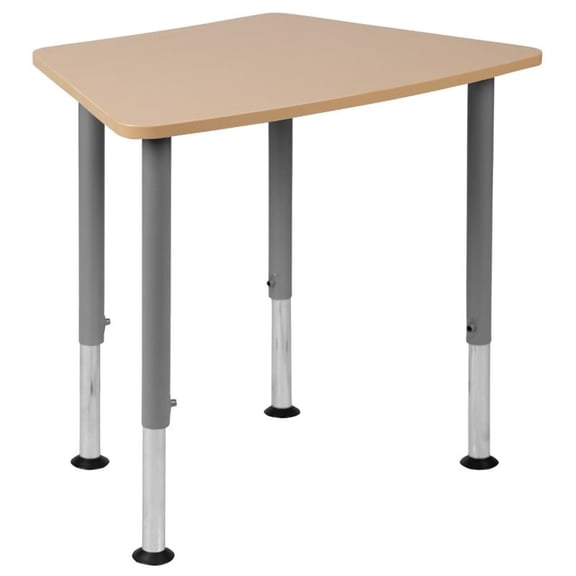 Scranton & Co Hexagonal Collaborative Student Desk in Natural Finish