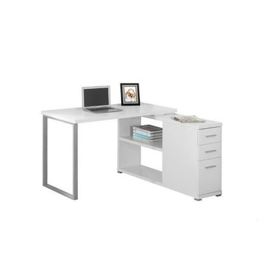 Scranton & Co L Shaped Computer Desk in White